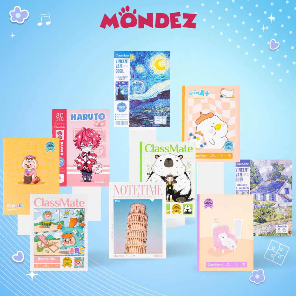 Tập Học Sinh Miền Nam 120gsm Classmate Vở 4 Ô Ly A5 96/200 Trang Vở 5 Ô Li 70/80/100GSM Vở Học Sinh 