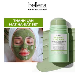 Thanh lăn mặt nạ đất sét ngải cứu mask đất sét giảm mụn mờ thâm dưỡng cấp ẩm cho da dầu mụn Bellena TL 40g