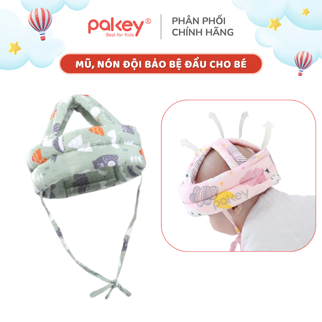 [QUÀ TẶNG KO BÁN]  Nón Bảo Vệ Đầu Cho Bé Siêu Nhẹ - Mũ Bảo Hiểm Đầu Cho Bé Tập Đi Lõi Bông, Tùy Chỉnh Độ Rộng