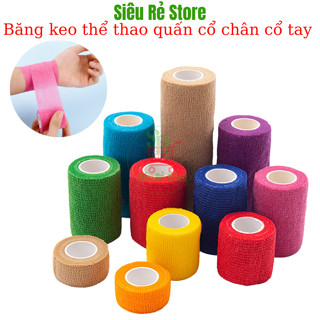 Set 10 băng quấn cổ chân Siêu Rẻ Store Băng keo thể thao cuốn cổ chân tay đầu gối bảo vệ cơ khớp trong thể thao đá bóng