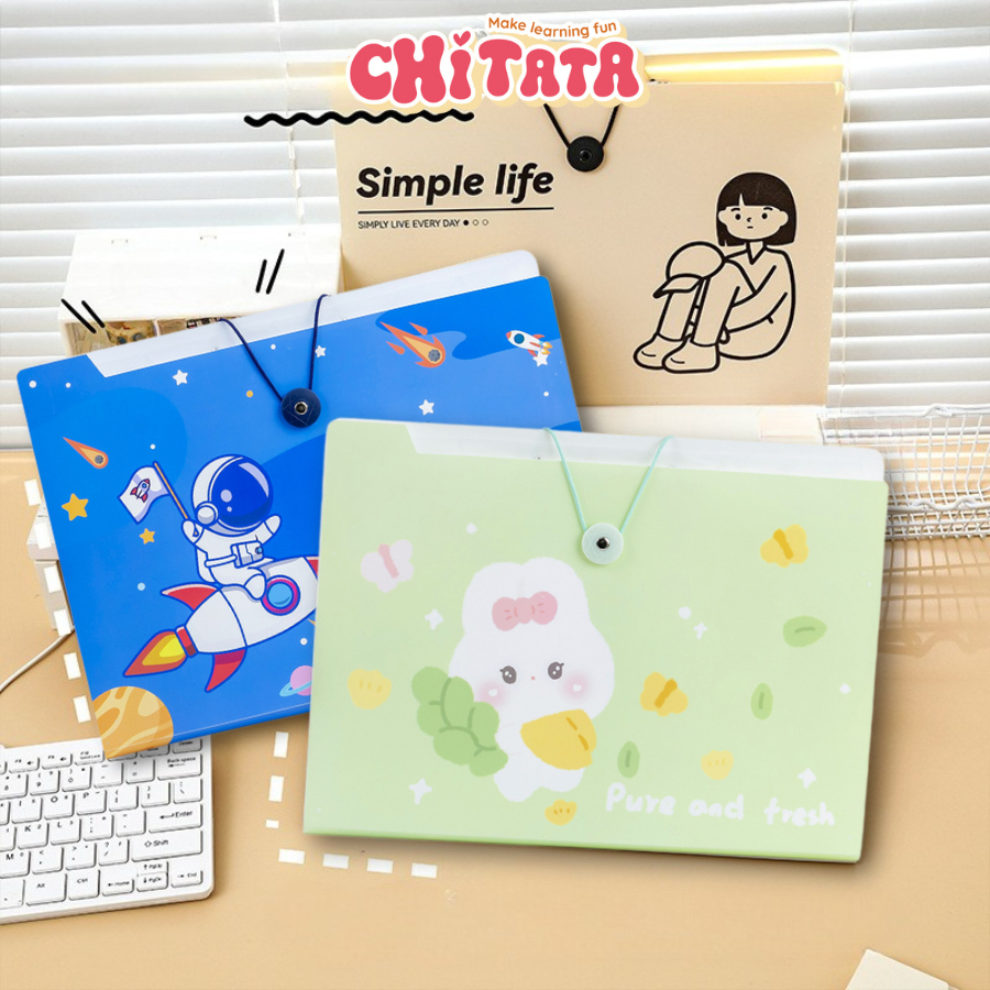  Túi Đựng Tài Liệu Nhiều Ngăn Tệp Bì Đựng Tài Liệu Nhiều Ngăn Khổ A4 Nhiều Mẫu Đa Dạng Cho Học Sinh 