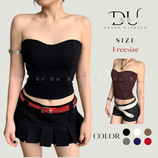 Áo Ống Tube Bé Du Áo Quây Viền Song Ngực Dáng y2k Áo Không Dây Ôm Sát Tôn Dáng