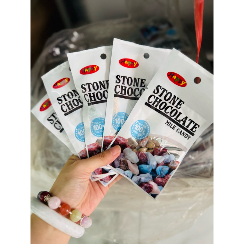 [7gói] Gói Kẹo Sỏi Đá Nhân Socola Yomy Gói 16G, đồ ăn tuổi thơ