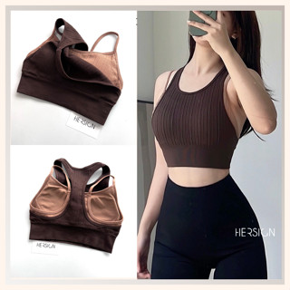 Áo croptop tập gym nữ Áo thể thao nữ Bra kép tập yoga 2 lớp cao cấp HERSIGN-BRAS125