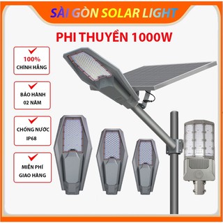 Đèn đường năng lượng mặt trời phi thuyền 1000W 800W 600W chuyên công trình vỏ nhôm 