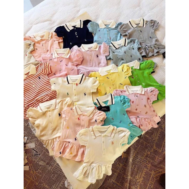 Váy polo xuất dư cho bé váy thun polo cho bé