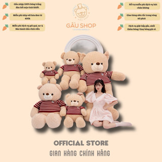 Gấu bông cao cấp Teddy socola kem – gối ôm thú nhồi bông mịn cao cấp – size 80cm 1m 1m25 1m55 2m – quà tặng dễ thương