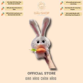   Hàng nhập  Gấu bông Thỏ snowball bông tuyết ôm cà rốt – thú nhồi bông lông mịn cao cấp – size 35cm – quà tặng dễ thương 
