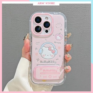 Ốp Lưng iPhone In Hình Kittie Tích Hợp Giá Đỡ Và Gương cho Iphone 11 12 13 14 15 16 17 Pro Max Plus