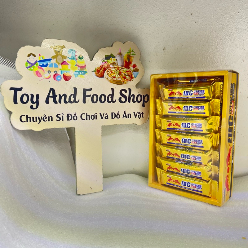 Hộp 30 gói kẹo cao su vị Bò Húc-gói 4 viên