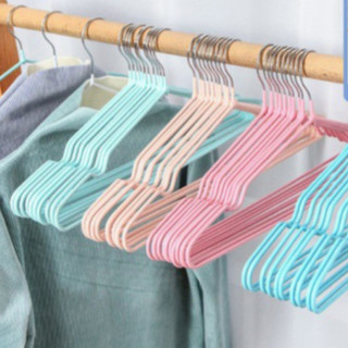 (Combo 10  Cái) Móc Treo Quần Áo Gia Đình, Shop Thời Trang, Móc Treo Quần Áo Bọc Nhựa