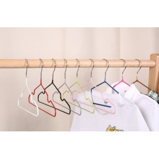 (Combo 10  Cái) Móc Treo Quần Áo Gia Đình, Shop Thời Trang, Móc Treo Quần Áo Bọc Nhựa