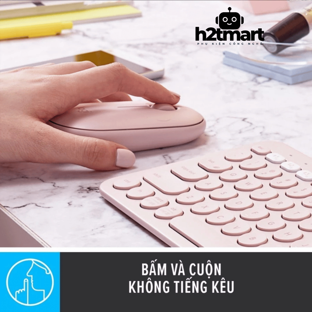 Chuột Bluetooth Không Dây Silent Logi M.350 Pebble Kiểu Dáng Gọn Nhẹ Thích Hợp Cho Mac book | BigBuy360 - bigbuy360.vn