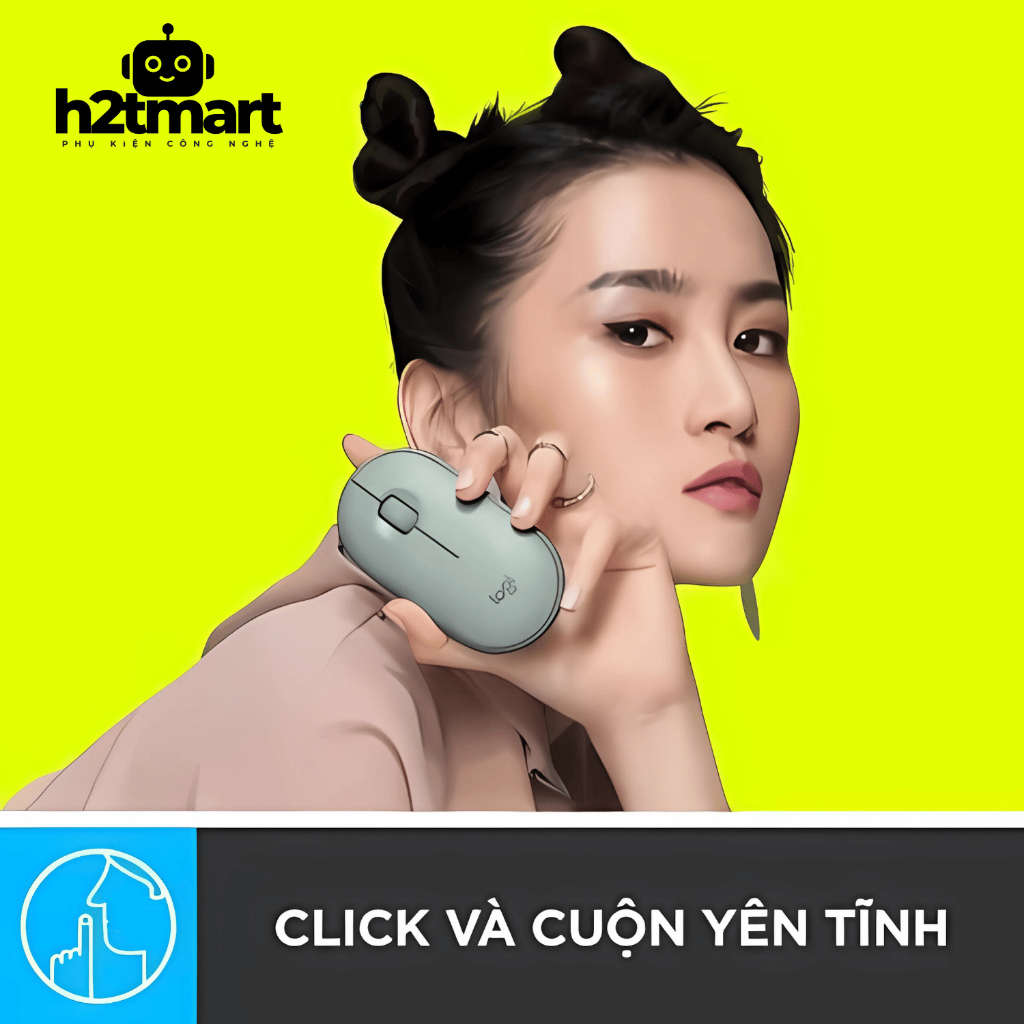 Chuột Bluetooth Không Dây Silent Logi M.350 Pebble Kiểu Dáng Gọn Nhẹ Thích Hợp Cho Mac book | BigBuy360 - bigbuy360.vn
