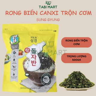 Sung Gyung Rong Biển Canxi 500g, Rong Biển Nướng Ăn Liền Hàn Quốc - Thơm Ngon, Bổ Dưỡng, Tiết Kiệm