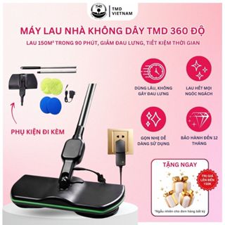 Máy Lau Nhà Không Dây TMD 360 Độ - Lau 150m2 Trong 90 Phút, Giảm Đau Lưng, Tiết Kiệm Thời Gian