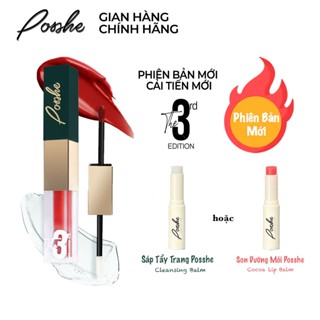 [Mua 1 Tặng 1] Son Kem 2 Đầu Posshe Siêu Lì Không Trôi - Mua 2 Cây Tặng Kem Má Hồng + Son Dưỡng Và Sáp Tẩy Trang 2in1
