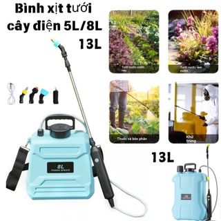  Bình xịt tưới cây điện 5L 8L 13L Bình xịt điện tiện lợi tại nhà Bình tưới cây ba lô 