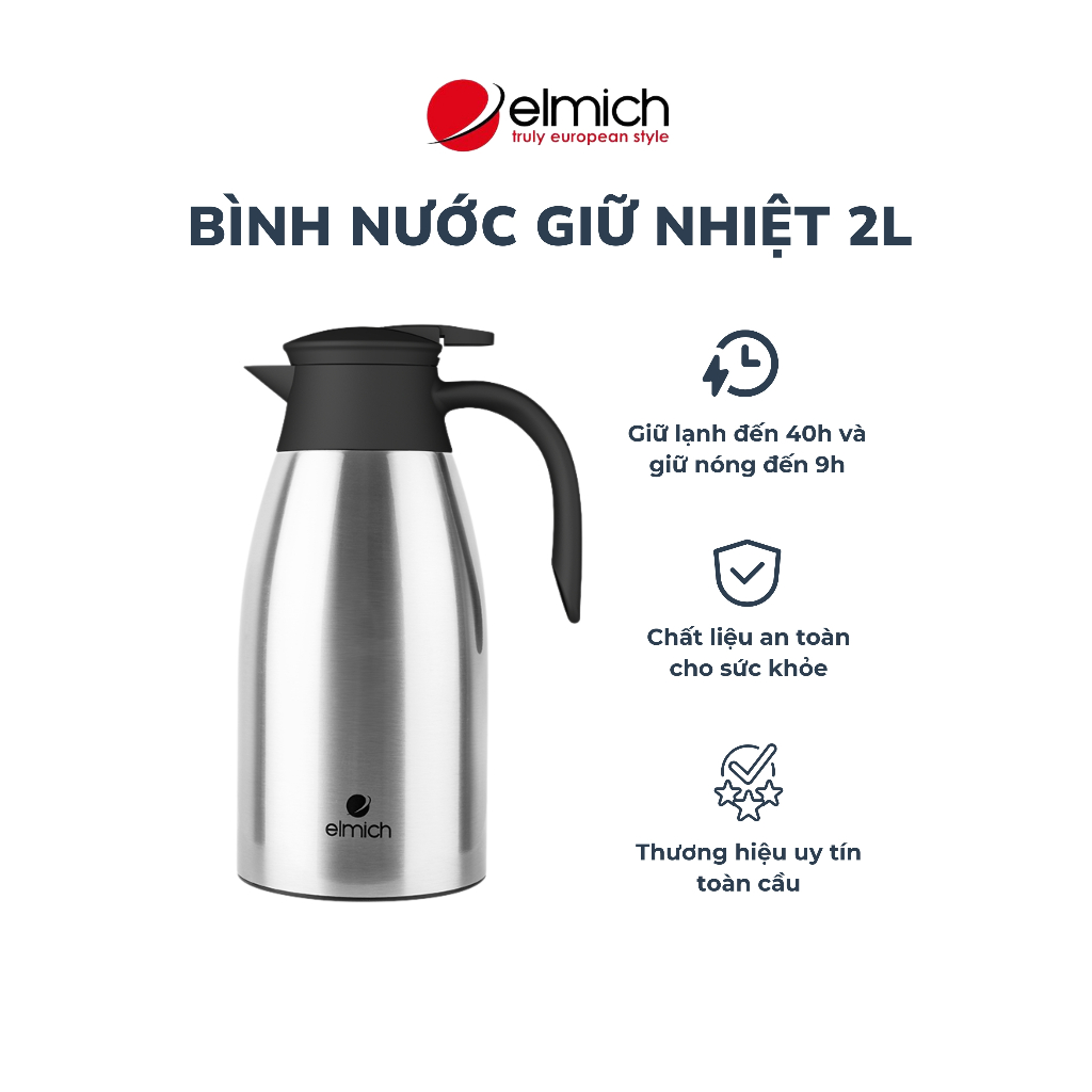 Bình Giữ Nhiệt Inox 304 Elmich EL8341 2L