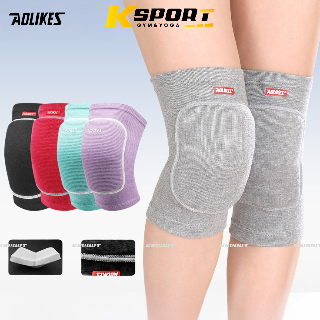 Bảo Vệ Đầu Gối  Aolikes 0210, Băng Gối Hỗ Trợ Chơi Thể Thao, Gym, Yoga Có Đệm Mút Chống Chấn Thương Đầu Gối