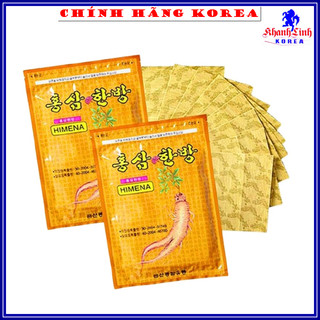   Combo 5 túi  Cao Dán Hồng Sâm HIMENA Hàn Quốc Chính Hãng Túi 20 miếng 
