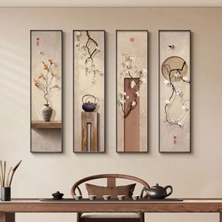 14 Set 4 tranh treo khổ dọc - tranh treo phòng khách, phòng thờ, Tranh in canvas sắc nét đa dạng mẫu khác nhau HH30