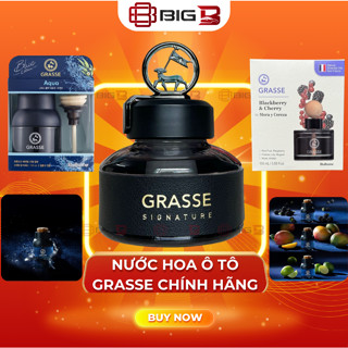 Nước hoa ô tô Hàn Quốc GRASSE -CHÍNH HÃNG- 100% Tinh Dầu Tự Nhiên Mùi Hương Mới giảm Say Xe- Có Lọ Chiết Mini BIG B
