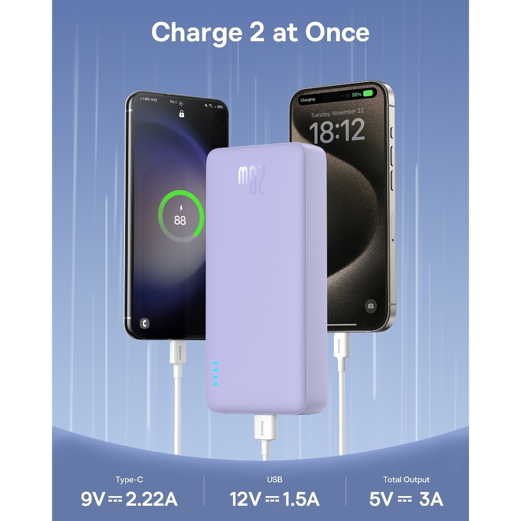 [HCM Hoả tốc] Baseus Sạc Dự Phòng Airpow 20000mAh 10000mAh Sạc Nhanh 20W Với Pin Lithium Polymer