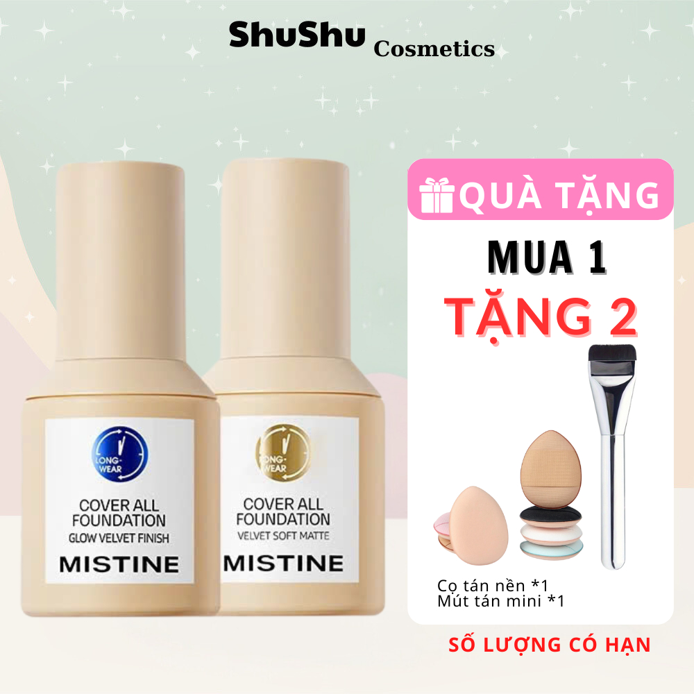 [QUÀ TẶNG - CỌ TÁN NỀN] Kem Nền Dưỡng Ẩm MISTINE Dạng Lỏng Che Khuyết Điểm Kiềm Dầu Hiệu Quả Lâu Trôi SHUSHU COSMETICS