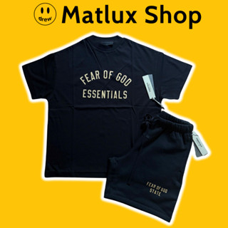 [BEST QUALITY] Áo và quần Fear Of God FOG Essentials Classic Black cao cấp, Set đồ FOG Essentials