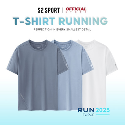 Áo thun nam thể thao S2 SPORT cổ tròn dáng suông Air-Dry thoáng khí, không nhăn co giãn - STS07