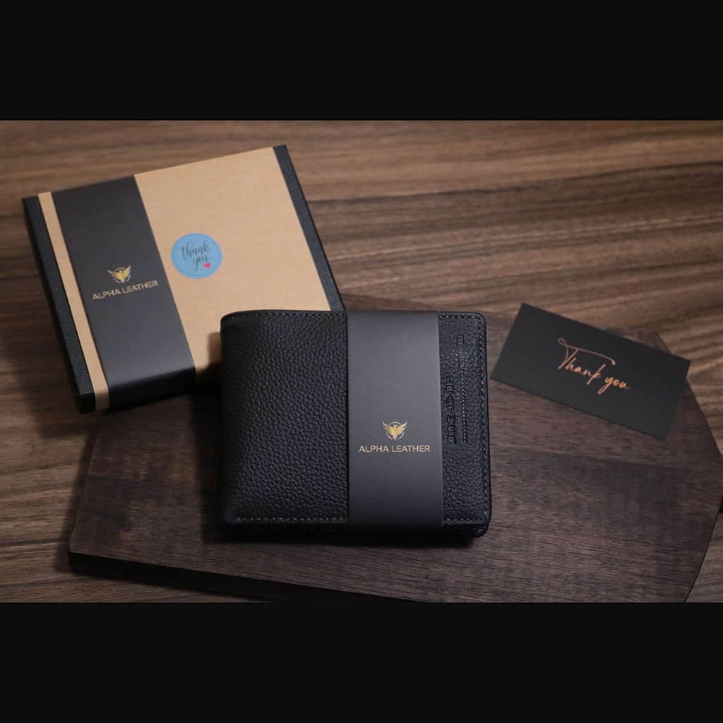 Ví Da Bò Cao Cấp - Bóp Ví Da Đựng Tiền Và Các Loại Thẻ Đa Dụng ( Đã Tặng Kèm Túi Xách Và Hộp Đựng ).