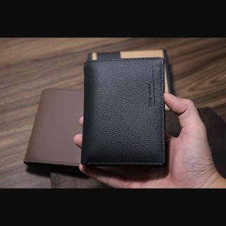 Ví Nam Dáng Đứng ( Có Khắc Tên ) - Bóp Ví Da Bò Mehio Cao Cấp Tặng Kèm Hộp Và Túi Xách Làm Quà.