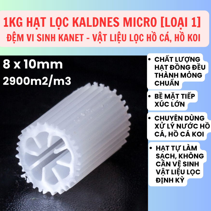 Hạt lọc Kaldnes Micro 1kg (kanet) cho hồ Koi