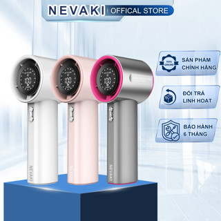 Quạt cầm tay mini NEVAKI GS1 pin 4000mAh 100 tốc độ gió có thể điều chỉnh màn hình kỹ thuật số cầm tay bảo hành 6 tháng