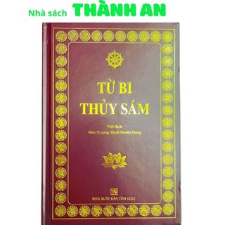 Sách - Kinh Từ Bi Thuỷ Sám Pháp (tặng tờ chú đại bi hoặc chuỗi 108 hạt - Kèm bọc sách QB)