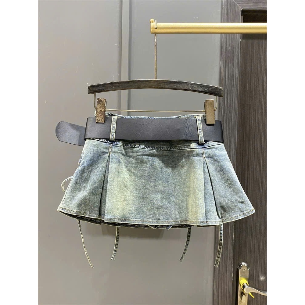 [DEAL HỜI] Chân váy jean ngắn SARAMIA váy bò chữ A túi hộp phối nơ cạp cao A28 | BigBuy360 - bigbuy360.vn