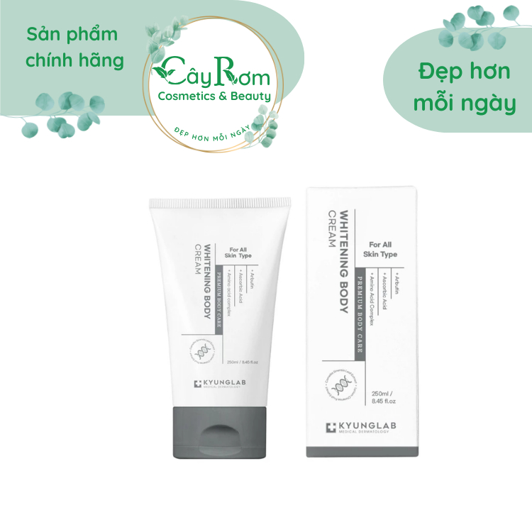 [Kyunglab 250ml] Kem nâng tone body KyungLab Whitening Cream lên tone tự nhiên, dưỡng trắng dưỡng ẩm