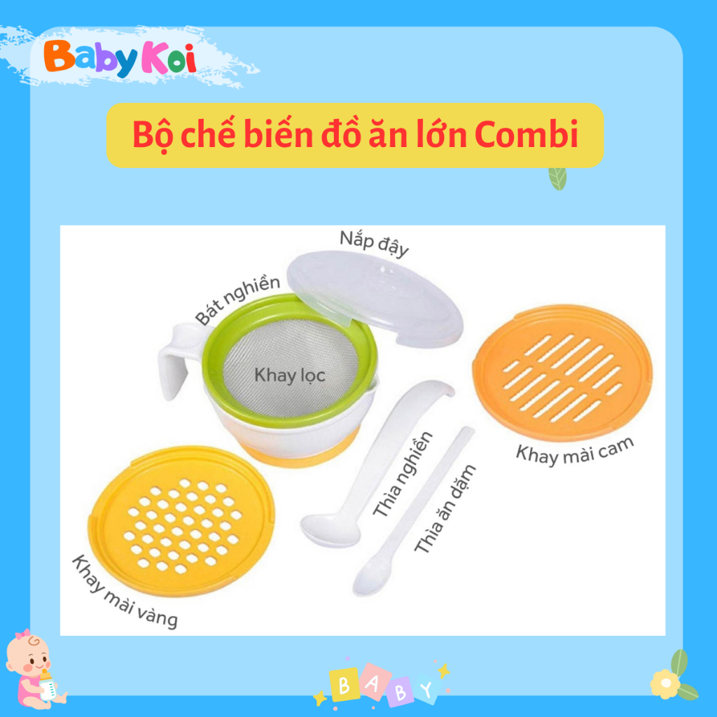 Bộ chế biến đồ ăn dặm lớn Combi