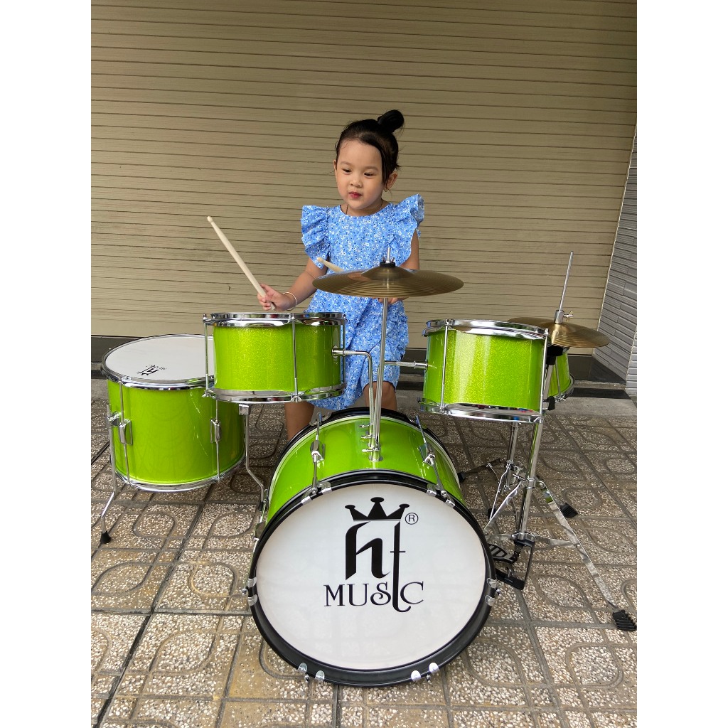 Bộ trống jazz trẻ em HT Music HT-J16, đã kèm ghế và dùi