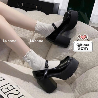  Giày lolita thời trang giày nữ đế cao 9cm phong cách hiện đại 
