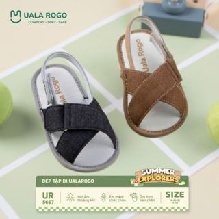 Dép bé trai bé gái tập đi Ualarogo sandal đế cao su chống trượt xăng đan quai dán điều chỉnh 5667