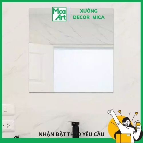 Gương Dán Tường Gương Mica Soi Toàn Thân Gương Chống Vỡ Toàn Thân Di động Dán Tủ Dán Tường Miếng Dán