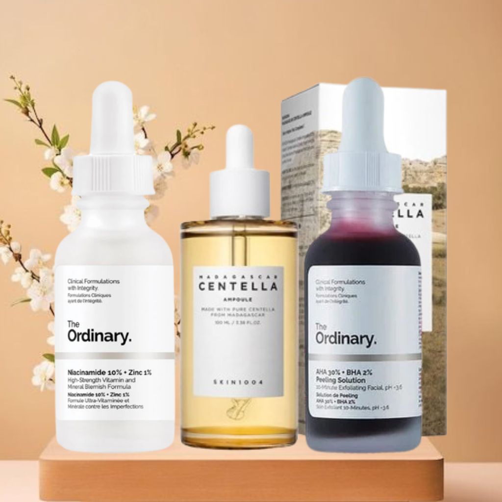 Tinh chất The Ordinary Niacinamide 10% + Zinc 1% Vs The Ordinary AHA 30% + BHA 2% 30ml
