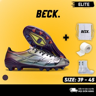 Giày Bóng Đá Alpha 2 Elite Đen Loang, Beck, Đế Đinh FG, Bám Sân, Sân Cỏ Tự Nhiên