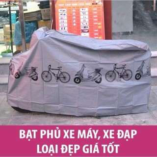 Bạt phủ xe máy,xe đạp cao cấp, Bạt trùm xe máy có thể gập gọn