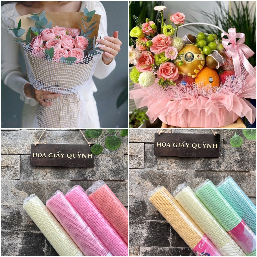 CUỘN LƯỚI Ô VUÔNG gói hoa gói quà
