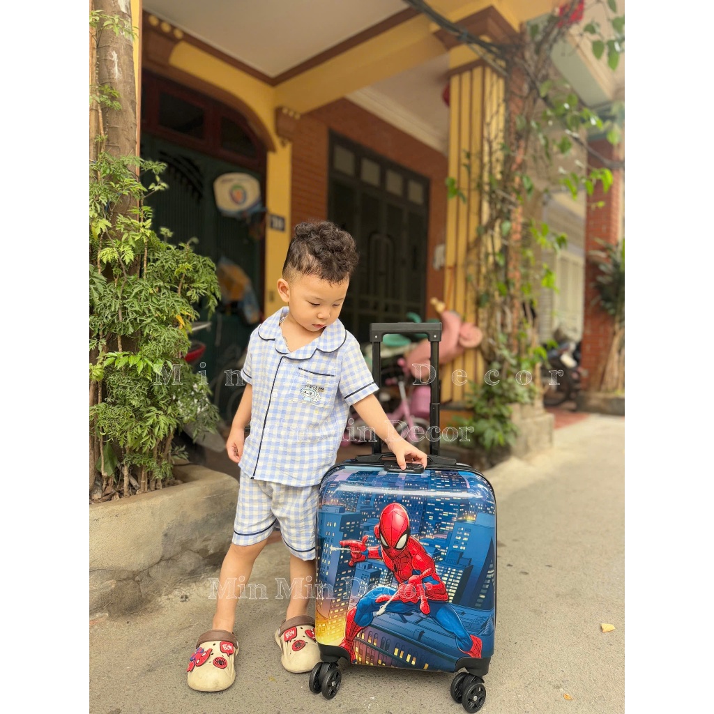 Vali trẻ em bé trai bé gái, vali du lịch 18inch, vali cappy bara, labubu, babythree, vali cho bétúi 