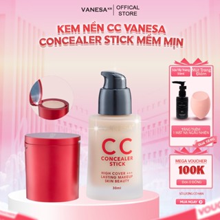  Kem nền CC Vanesa Concealer Stick mềm mịn chống nước kiềm dầu lâu trôi tích hợp kem che khuyết điểm tiện dụng 30ml 
