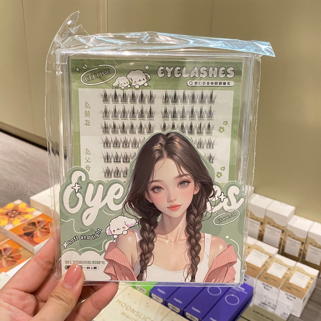 Lông Mi Giả Không Keo, Lông Mi Giả Xoăn Tự Nhiên Gecomo Eyelashes